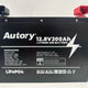 Autory 12.8V 200Ah LiFePO4 Battery – Metal Case