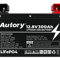 Autory 12.8V 300Ah LiFePO4 Battery – Metal Case