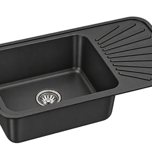 Black Stainless Steel Caravan Sink with Drainer – GR-626