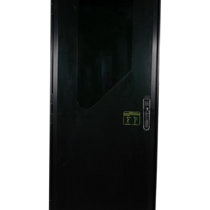 Black RV AD Long Glass Door - Left Hand Hinge