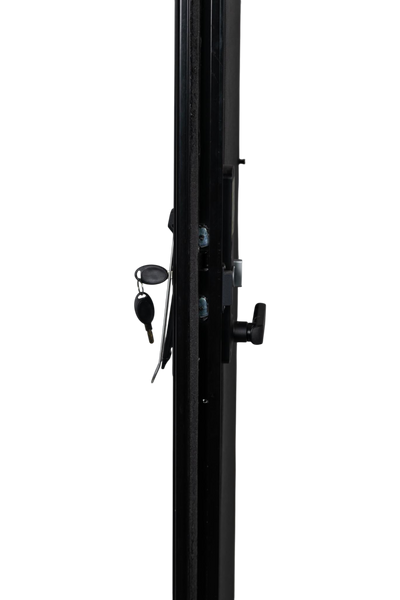 Black RV AD Long Glass Door - Right Hand Hinge