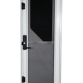 White RV AD Long Glass Door - Left Hand Hinge