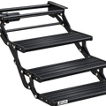 Triple Electric Caravan Step with LED – 400mm Drop