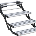 Triple Electric Caravan Step with LED – 400mm Drop