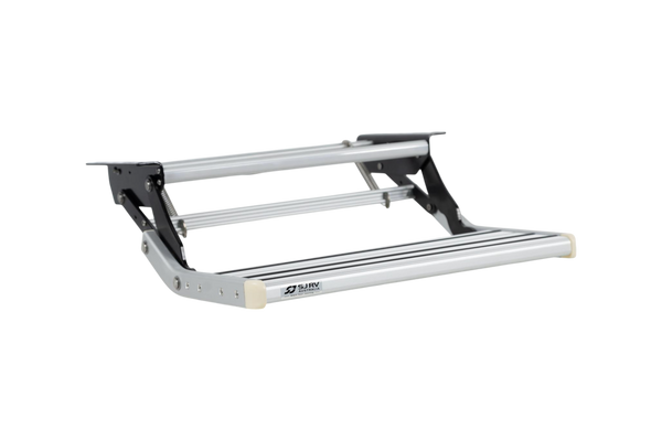 SJ RV Single Manual Drop Down Step with LED Light - 176mm Drop Down