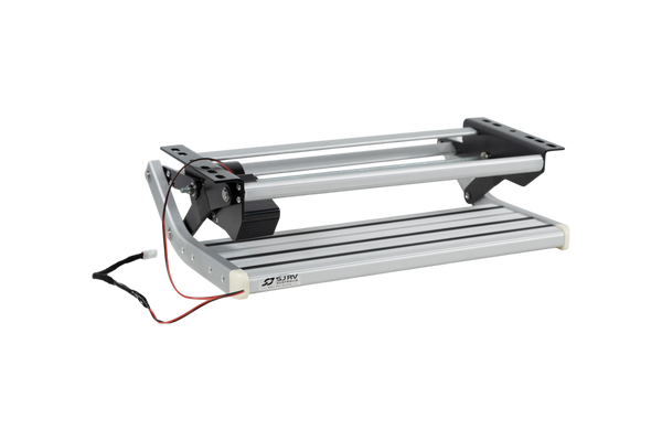 SJ RV Single Electric Drop Down Step with LED Light - 176mm Drop Down