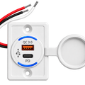 Caravan Flush Mount USB-A & USB-C PD Outlet – 30W