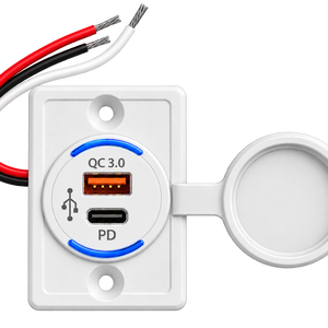 Caravan Flush Mount USB-A & USB-C PD Outlet – 30W