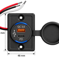 Caravan Flush Mount USB-A & USB-C PD Outlet – 30W